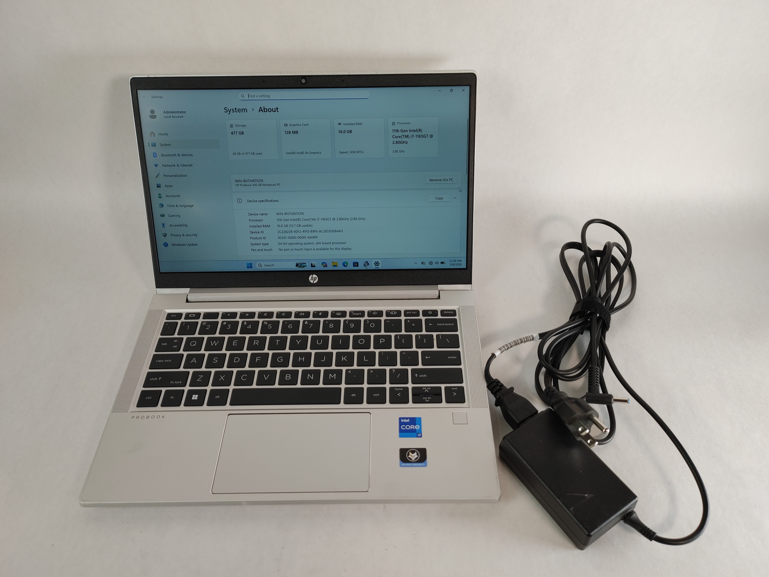 HP ProBook 430 G8 Core i7-1165G7 2.80 GHz 16 GB DDR4 512 GB NVMe